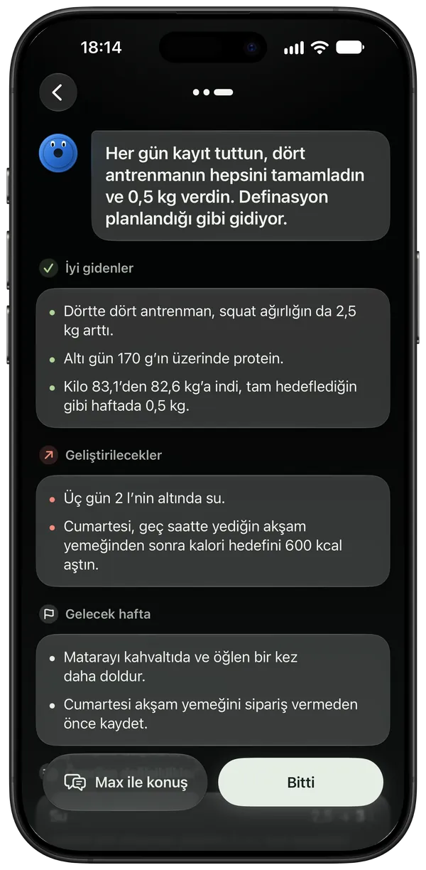 Haftalık değerlendirme: iyi gidenler, üzerinde çalışılacaklar, gelecek hafta